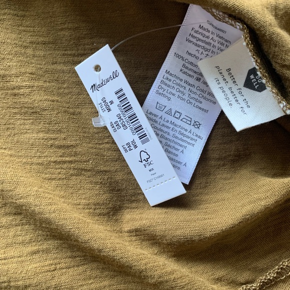 NWT Madewell Whisper Cotton V Neck Tank - Picture 3 of 6